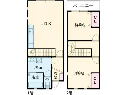 J-メゾンI(2LDK/1階)の間取り写真
