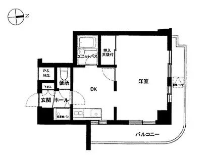 セザール中島公園(1LDK/8階)の間取り写真