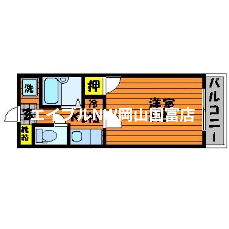 マーガレットM-II(1K/1階)の間取り写真
