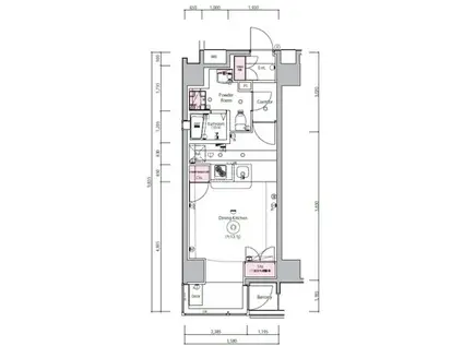 ニッケイマークス(ワンルーム/4階)の間取り写真