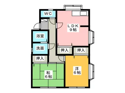 ファンタジー北村(2LDK/1階)の間取り写真