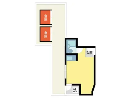 グローバル槻木(ワンルーム/1階)の間取り写真