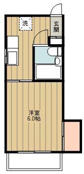 遠藤マンション(1K/2階)の間取り写真