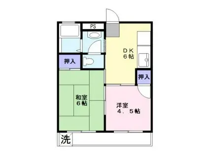 コーポレーティッドナカシマ(2DK/2階)の間取り写真