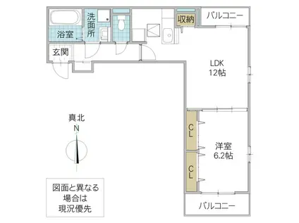 グラン ビレッジ ウー II(1LDK/1階)の間取り写真