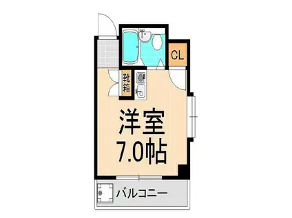 ホワイトシティ(ワンルーム/4階)の間取り写真
