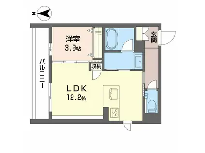 セロニアス藤が丘(1LDK/2階)の間取り写真