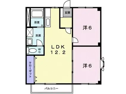 ファミール本田パートVI(2LDK/1階)の間取り写真