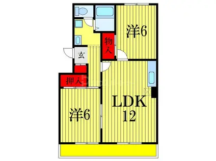 齋藤マンション(2LDK/3階)の間取り写真