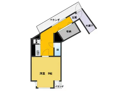 THE FREED(1K/8階)の間取り写真