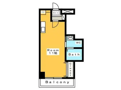 A・CITY三河安城南館(ワンルーム/6階)の間取り写真