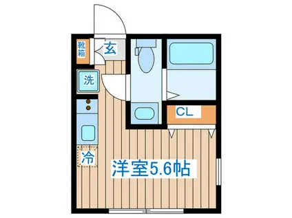 クリエイト南台(ワンルーム/3階)の間取り写真