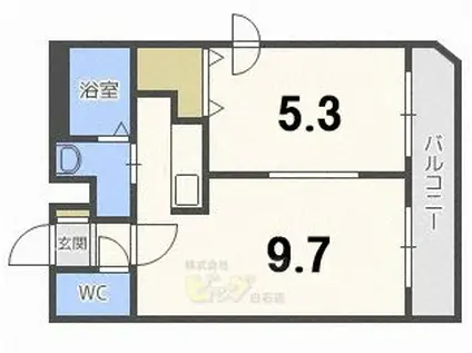 EXCELLENT(1LDK/3階)の間取り写真