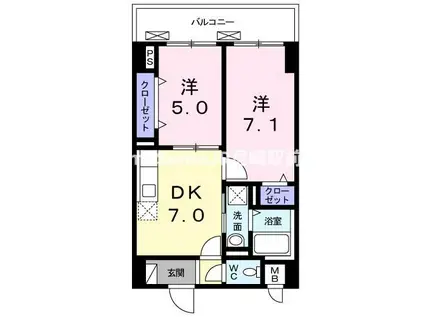 パイン ガーデン イケダ(2DK/2階)の間取り写真