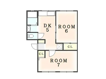 SAKURA(2DK/1階)の間取り写真