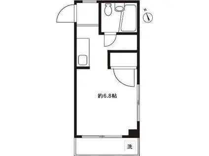 DRホームズ北町(ワンルーム/2階)の間取り写真