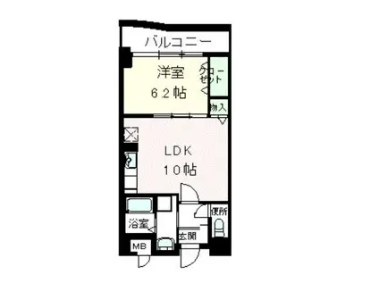 ラポール西大島ウエスト(1LDK/5階)の間取り写真