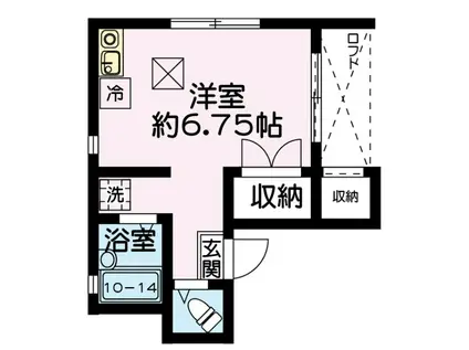 WINDWORD HANAHATA(ワンルーム/1階)の間取り写真