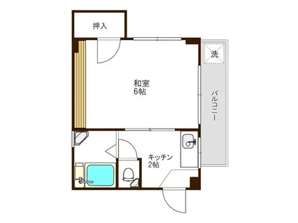 メゾン雨宮(1K/3階)の間取り写真