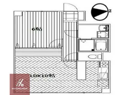グリーンプラザ(1LDK/3階)の間取り写真
