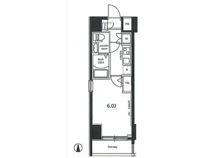 AXAS新宿中落合(1K/8階)の間取り写真