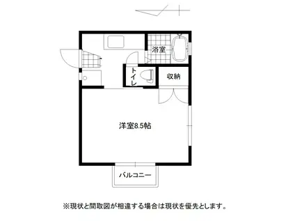 サンセールII(1K/1階)の間取り写真