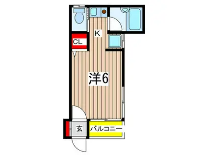 ドミール日吉(1K/1階)の間取り写真