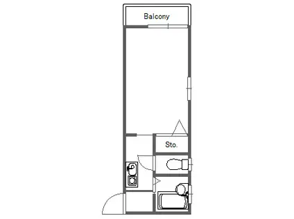 コスモハイム(1K/1階)の間取り写真