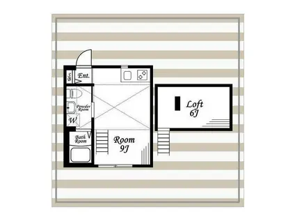 COZY石川町(ワンルーム/2階)の間取り写真