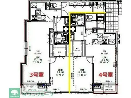 ピースコート登戸VI 6(1LDK/2階)の間取り写真