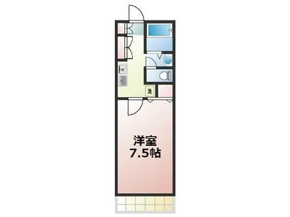 辻産業第10ビル(1K/1階)の間取り写真