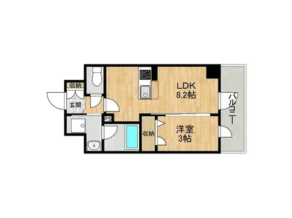 エキスポコンフォート(1LDK/6階)の間取り写真