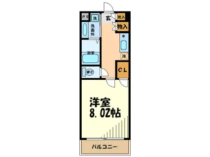 コーボック飛田給II(1K/2階)の間取り写真