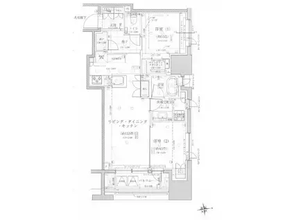 クラッシィハウス神田美土代町(2LDK/9階)の間取り写真