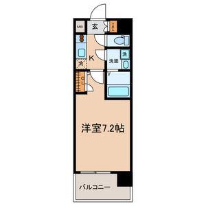 UURコート名古屋名駅(1K/13階)の間取り写真