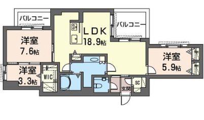 ヒルグラッド(3LDK/2階)の間取り写真
