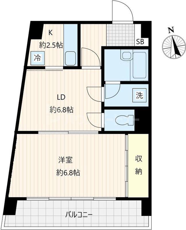 メゾン・カドリーユ(1LDK/4階)の間取り写真