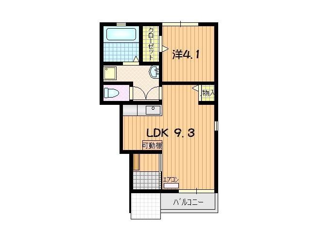 LAPAGE(1LDK/1階)の間取り写真