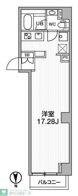 TASUKI RICHESSE NAKAMEGURO(ワンルーム/1階)の間取り写真