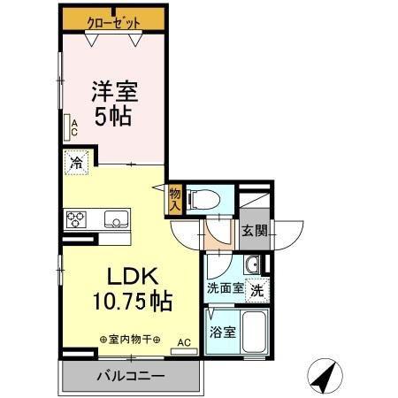 プランドールメゾン 1号館(1LDK/3階)の間取り写真
