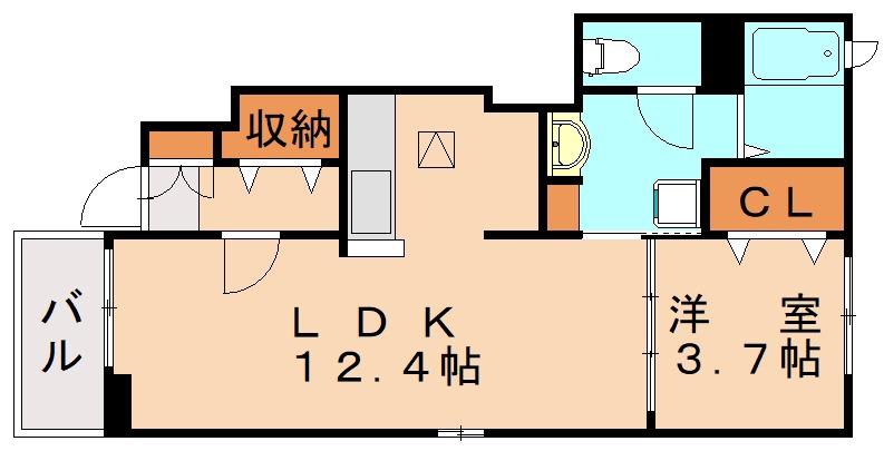 ベルデュールIII(1LDK/1階)の間取り写真