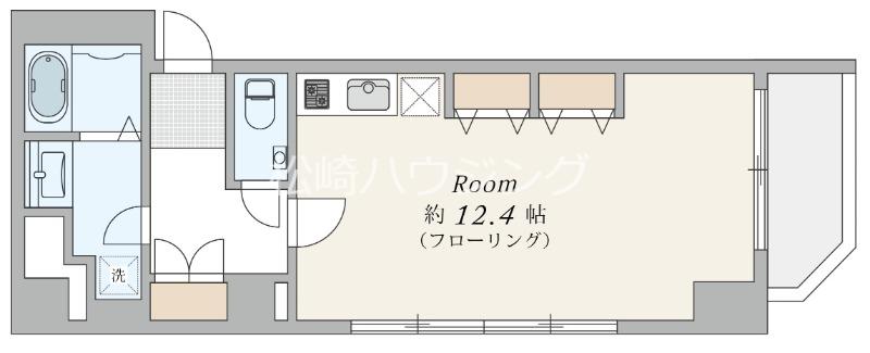 ファインクレスト新井(ワンルーム/3階)の間取り写真