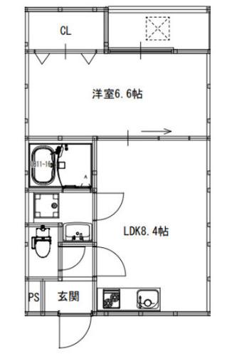 ACT正雀(1LDK/1階)の間取り写真