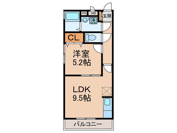 カインドコープII(1LDK/1階)の間取り写真