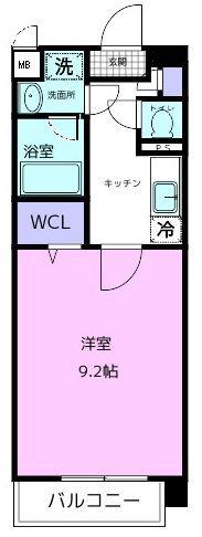フランディル(1K/1階)の間取り写真