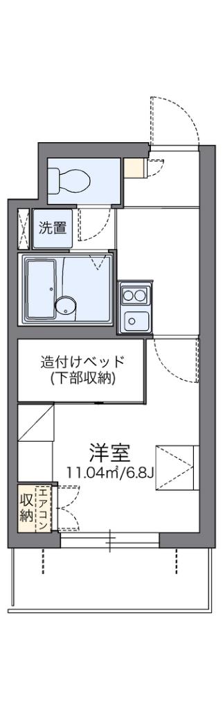 レオパレスシェル都III(1K/1階)の間取り写真