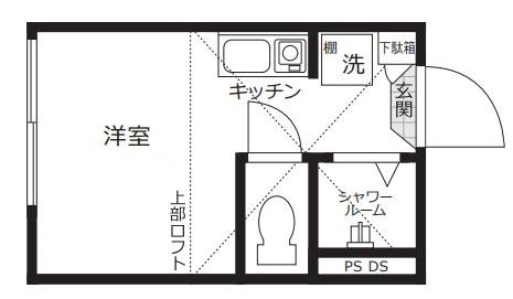 LUXST(ワンルーム/1階)の間取り写真