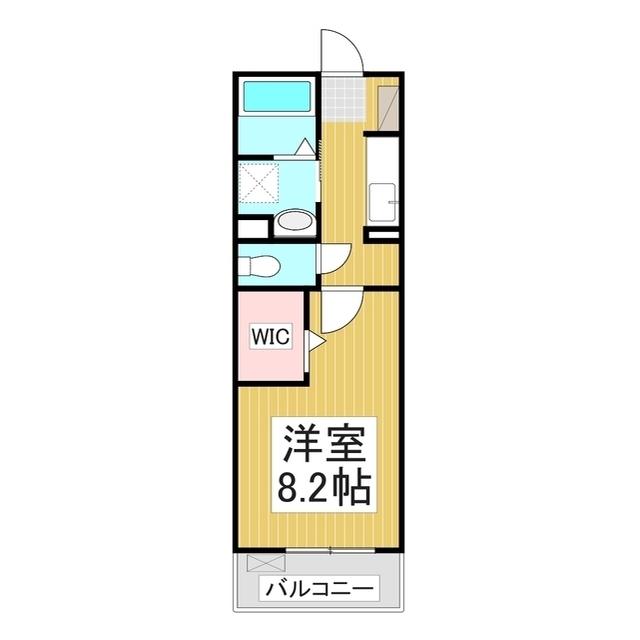 COCO若里(1K/3階)の間取り写真