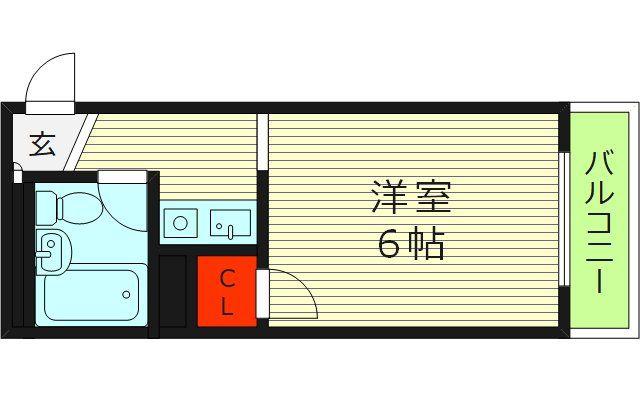 サンプラザ大阪城公園(1K/5階)の間取り写真