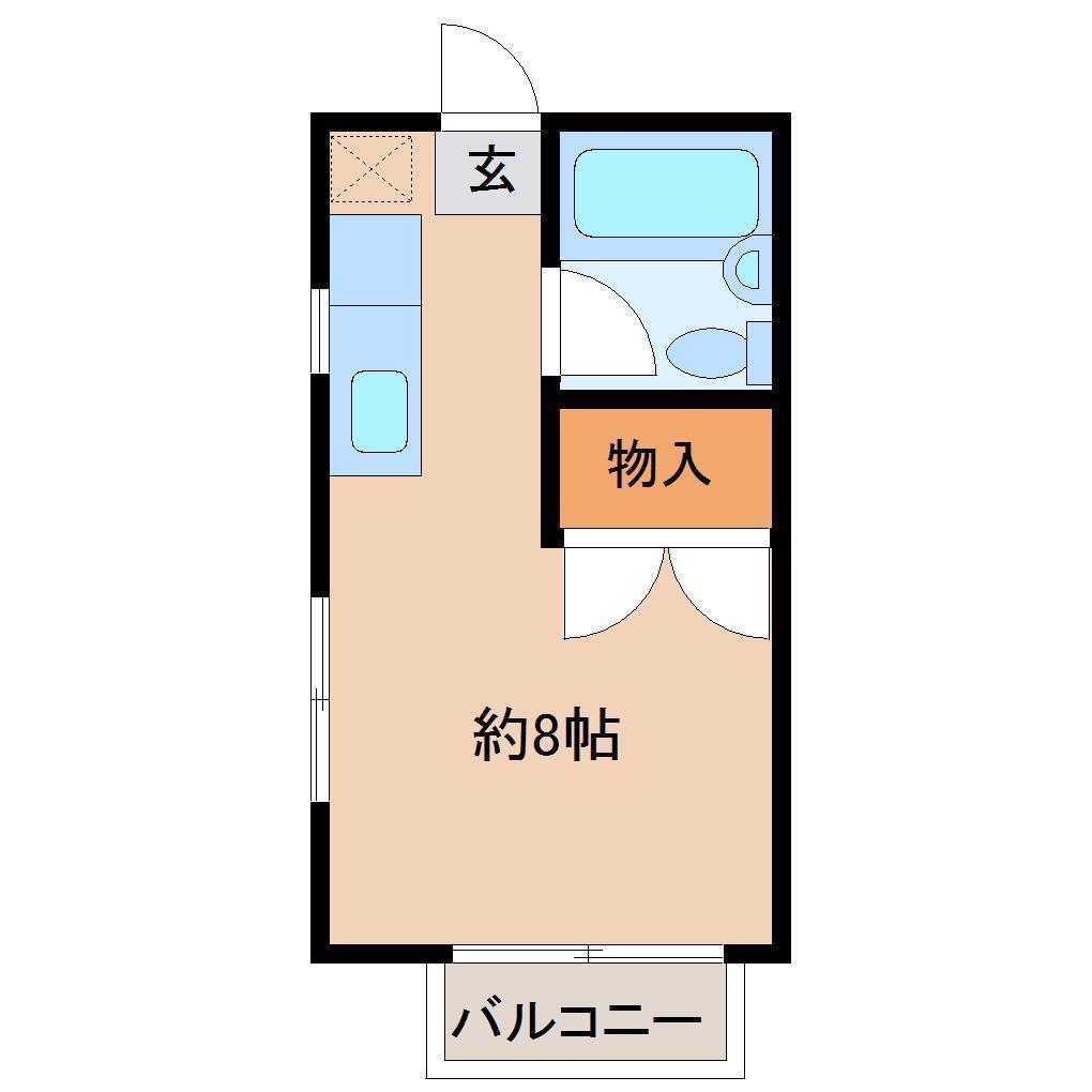 ベルメゾン(ワンルーム/1階)の間取り写真